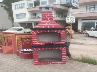 Taş beton şömineler